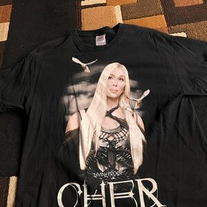 CHER Black Graphic Tee